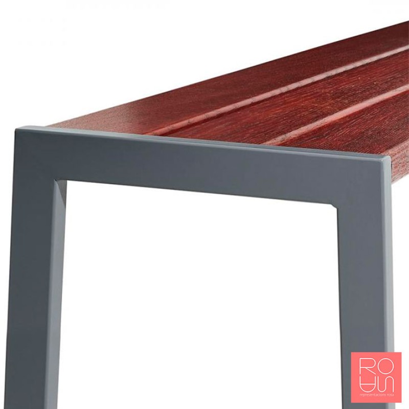 Banqueta Silaos acer i fusta